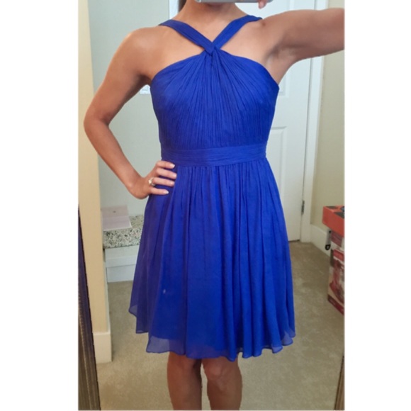Royal Blue Chiffon Dress